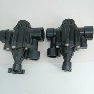 2X Rain Bird 100PGA 1" Inlet Inline Plastic Commercial Irrigation Valve New